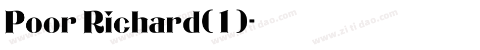 Poor Richard(1)字体转换